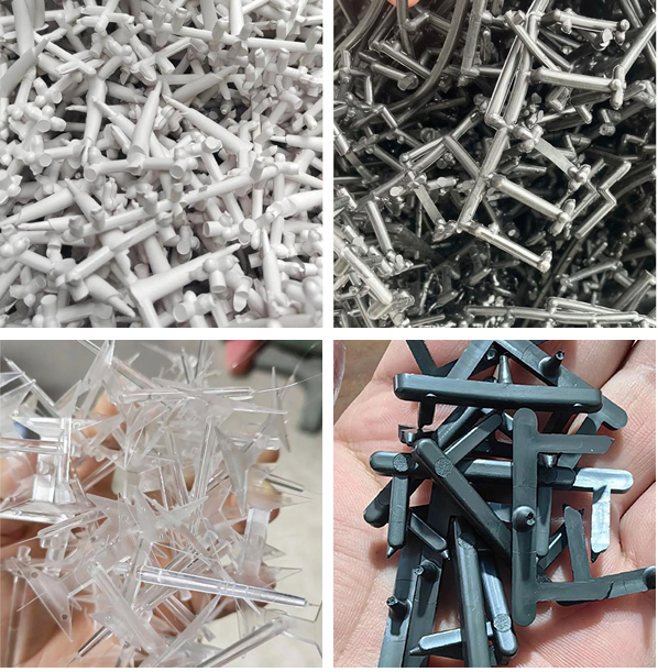 Литник, направляющая и небольшие дефектные детали, отлитые под давлением.